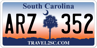 SC license plate ARZ352