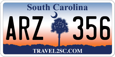 SC license plate ARZ356