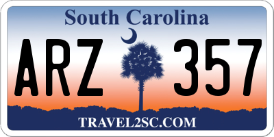 SC license plate ARZ357