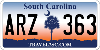SC license plate ARZ363