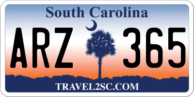 SC license plate ARZ365