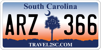SC license plate ARZ366