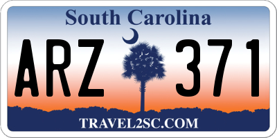 SC license plate ARZ371
