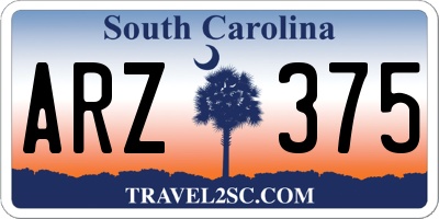 SC license plate ARZ375
