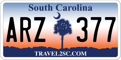 SC license plate ARZ377