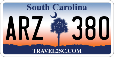 SC license plate ARZ380