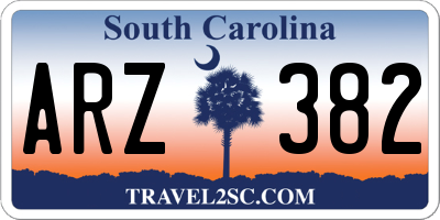 SC license plate ARZ382