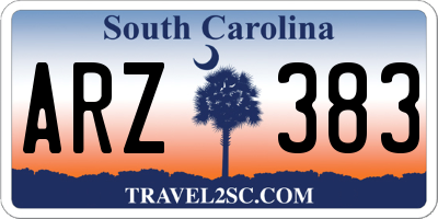 SC license plate ARZ383