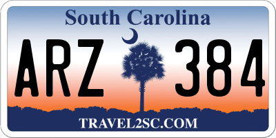 SC license plate ARZ384