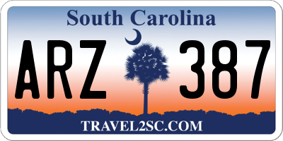 SC license plate ARZ387