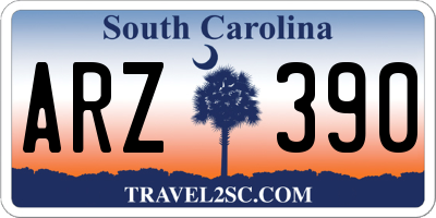 SC license plate ARZ390