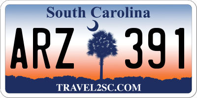 SC license plate ARZ391