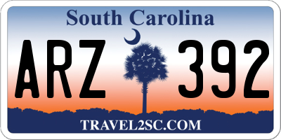 SC license plate ARZ392