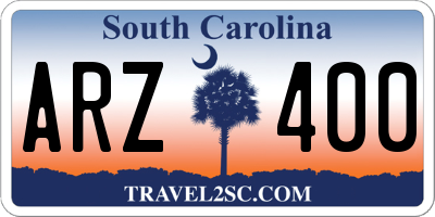 SC license plate ARZ400