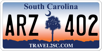 SC license plate ARZ402