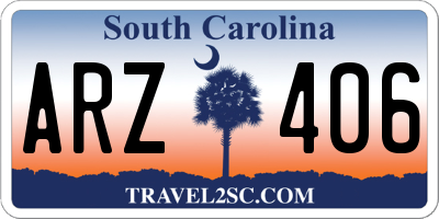 SC license plate ARZ406