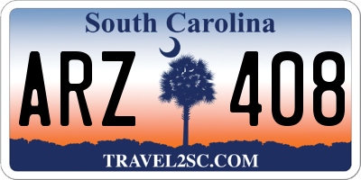 SC license plate ARZ408