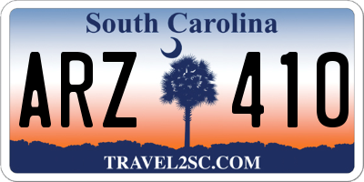 SC license plate ARZ410