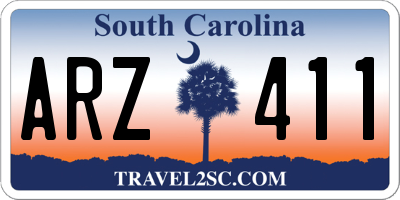 SC license plate ARZ411