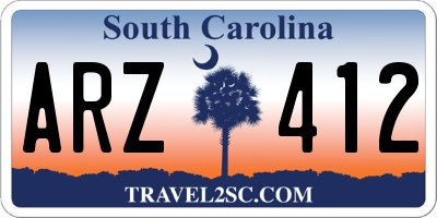 SC license plate ARZ412