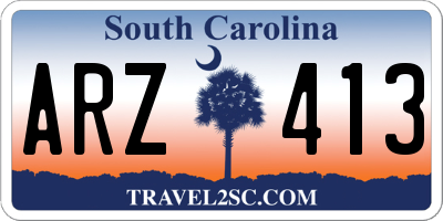 SC license plate ARZ413