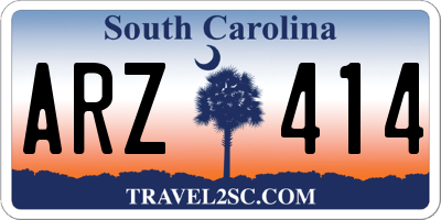 SC license plate ARZ414