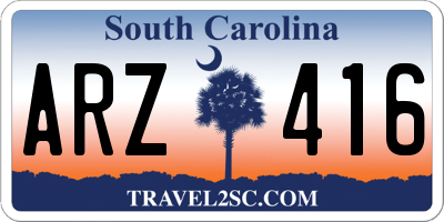 SC license plate ARZ416