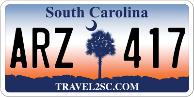 SC license plate ARZ417