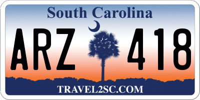 SC license plate ARZ418