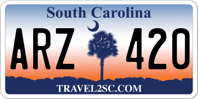 SC license plate ARZ420