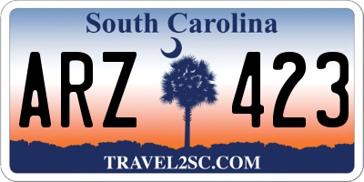 SC license plate ARZ423
