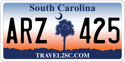 SC license plate ARZ425