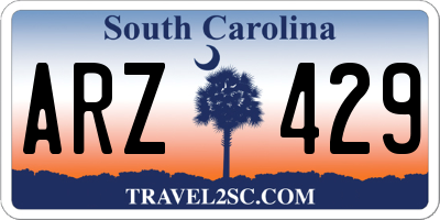 SC license plate ARZ429