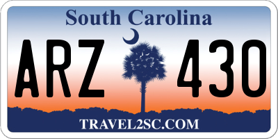 SC license plate ARZ430