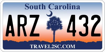 SC license plate ARZ432