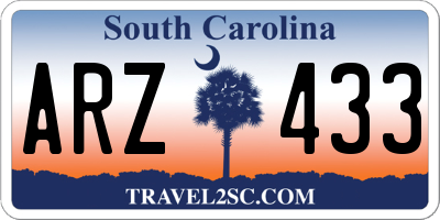 SC license plate ARZ433