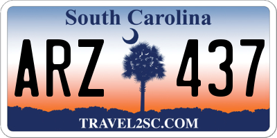 SC license plate ARZ437