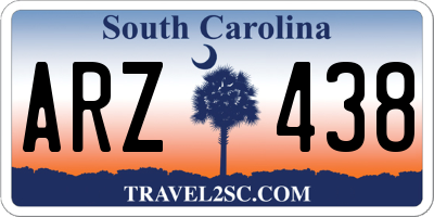 SC license plate ARZ438