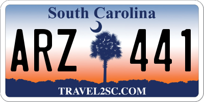SC license plate ARZ441