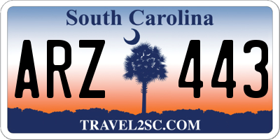 SC license plate ARZ443