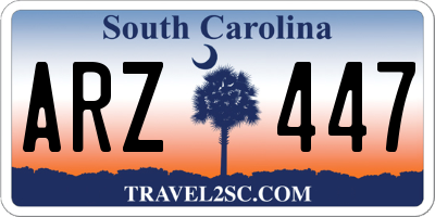 SC license plate ARZ447