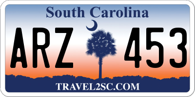 SC license plate ARZ453