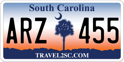 SC license plate ARZ455
