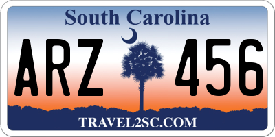 SC license plate ARZ456