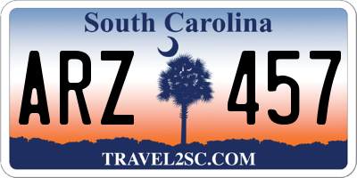 SC license plate ARZ457