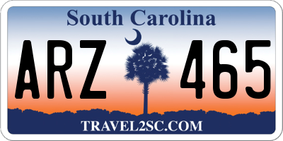 SC license plate ARZ465