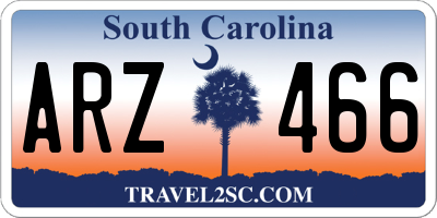 SC license plate ARZ466