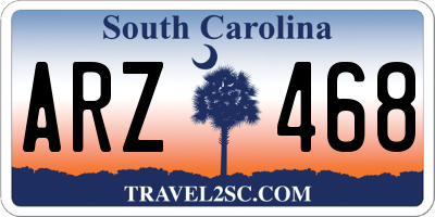 SC license plate ARZ468
