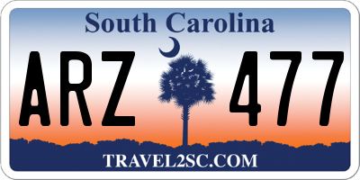 SC license plate ARZ477