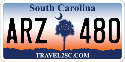 SC license plate ARZ480